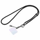 Flash Buckle Crossbody Mobile Phone Long Lanyard(Black) - 1