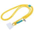 Hinge Adjustable Crossbody Mobile Phone Long Lanyard(Yellow Grey) - 1