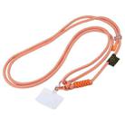 Hinge Adjustable Crossbody Mobile Phone Long Lanyard(Orange White) - 1