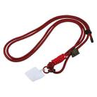 Hinge Adjustable Crossbody Mobile Phone Long Lanyard(Stripe Red Black) - 1