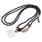 Hinge Adjustable Crossbody Mobile Phone Long Lanyard(Black White) - 1