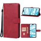 For iPhone 16 Leather Phone Case(Red) - 1