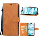 For iPhone 16 Leather Phone Case(Brown) - 1