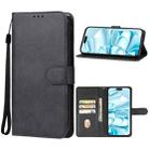 For iPhone 16 Leather Phone Case(Black) - 1