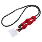 Spiral Crossbody Mobile Phone Long Lanyard(Black Red) - 1