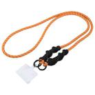 Spiral Crossbody Mobile Phone Long Lanyard(Orange Black) - 1