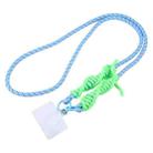 Spiral Crossbody Mobile Phone Long Lanyard(Blue Green) - 1