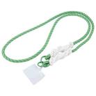 Spiral Crossbody Mobile Phone Long Lanyard(Green White) - 1