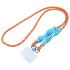 Spiral Crossbody Mobile Phone Long Lanyard(Orange Blue) - 1