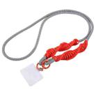 Spiral Crossbody Mobile Phone Long Lanyard(Black White Red) - 1