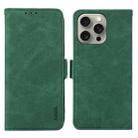 For iPhone 12 / 12 Pro ABEEL Frosted Magnetic RFID Leather Phone Case(Green) - 1