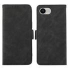 For iPhone 16e ABEEL Frosted Magnetic RFID Leather Phone Case(Black) - 1