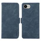 For iPhone 16e ABEEL Frosted Magnetic RFID Leather Phone Case(Blue) - 1