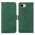 For iPhone 16e ABEEL Frosted Magnetic RFID Leather Phone Case(Green) - 1