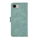 For iPhone 16e ABEEL Frosted Magnetic RFID Leather Phone Case(Cyan) - 3