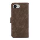 For iPhone 16e ABEEL Frosted Magnetic RFID Leather Phone Case(Brown) - 3