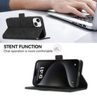 For iPhone 17 Air ABEEL Frosted Magnetic RFID Leather Phone Case(Black) - 8
