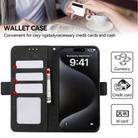 For iPhone 17 Air ABEEL Frosted Magnetic RFID Leather Phone Case(Black) - 10