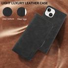For iPhone 17 Air ABEEL Frosted Magnetic RFID Leather Phone Case(Black) - 12