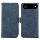 For iPhone 17 Air ABEEL Frosted Magnetic RFID Leather Phone Case(Blue) - 1