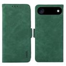For iPhone 17 Air ABEEL Frosted Magnetic RFID Leather Phone Case(Green) - 1