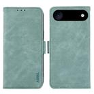 For iPhone 17 Air ABEEL Frosted Magnetic RFID Leather Phone Case(Cyan) - 1