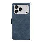 For iPhone 17 Pro Max ABEEL Frosted Magnetic RFID Leather Phone Case(Blue) - 3