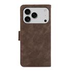 For iPhone 17 Pro Max ABEEL Frosted Magnetic RFID Leather Phone Case(Brown) - 3