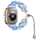 For Apple Watch Ultra 2 49mm Resin Retractable Chain Watch Band(Blue) - 1