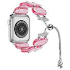 For Apple Watch Series 9 45mm Resin Retractable Chain Watch Band(Pink) - 1