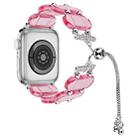 For Apple Watch Series 9 41mm Resin Retractable Chain Watch Band(Pink) - 1