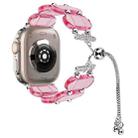 For Apple Watch Ultra 49mm Resin Retractable Chain Watch Band(Pink) - 1