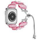 For Apple Watch Series 8 45mm Resin Retractable Chain Watch Band(Pink) - 1