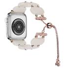 For Apple Watch SE 40mm Resin Retractable Chain Watch Band(Mermaid Pink) - 1
