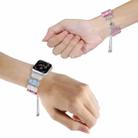 For Apple Watch 38mm Resin Retractable Chain Watch Band(Rose Red) - 4