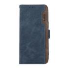 For iPhone 16e ABEEL Color Block Magnetic RFID Leather Phone Case(Blue-Brown) - 2