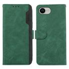 For iPhone 16e ABEEL Color Block Magnetic RFID Leather Phone Case(Green-Black) - 1