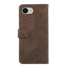 For iPhone 16e ABEEL Color Block Magnetic RFID Leather Phone Case(Brown-Blue) - 3