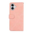 For iPhone 17 ABEEL Color Block Magnetic RFID Leather Phone Case(Pink-Cyan) - 3