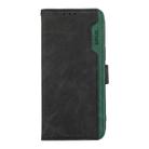 For iPhone 17 ABEEL Color Block Magnetic RFID Leather Phone Case(Black-Green) - 2