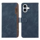 For iPhone 17 ABEEL Color Block Magnetic RFID Leather Phone Case(Blue-Brown) - 1