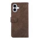 For iPhone 17 ABEEL Color Block Magnetic RFID Leather Phone Case(Brown-Blue) - 3