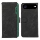 For iPhone 17 Air ABEEL Color Block Magnetic RFID Leather Phone Case(Black-Green) - 1