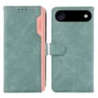 For iPhone 17 Air ABEEL Color Block Magnetic RFID Leather Phone Case(Cyan-Pink) - 1