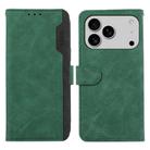 For iPhone 17 Pro Max ABEEL Color Block Magnetic RFID Leather Phone Case(Green-Black) - 1