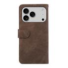 For iPhone 17 Pro Max ABEEL Color Block Magnetic RFID Leather Phone Case(Brown-Blue) - 3