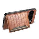 For Google Pixel 10 Pro / 10 Crocodile Texture Card Bag Design Full Coverage Phone Case(Brown) - 3