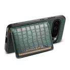 For Google Pixel 10 Pro / 10 Crocodile Texture Card Bag Design Full Coverage Phone Case(Green) - 3