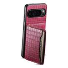For Google Pixel 10 Pro / 10 Crocodile Texture Card Bag Design Full Coverage Phone Case(Red) - 2