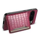 For Google Pixel 10 Pro / 10 Crocodile Texture Card Bag Design Full Coverage Phone Case(Red) - 3